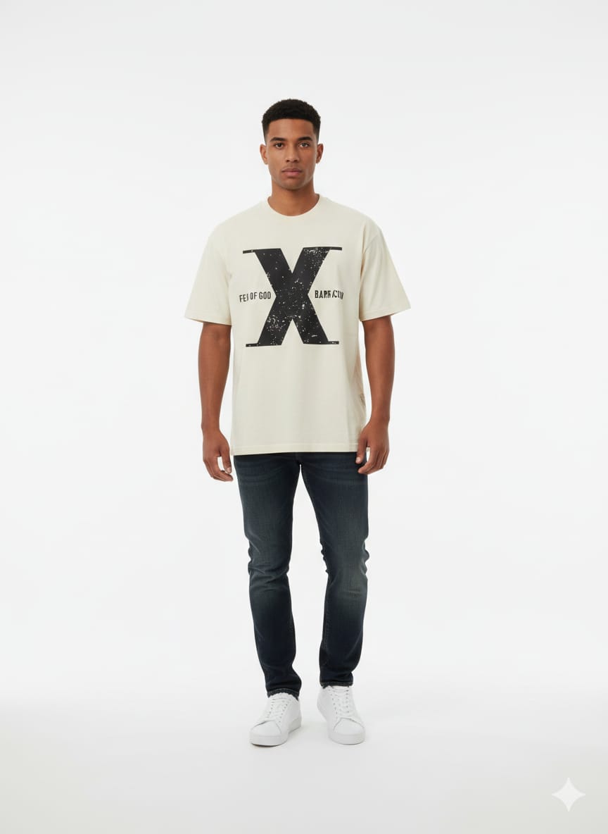 ESSENTIALS Fear of God Ethereal Sand Drop Shoulder Graphic Tee