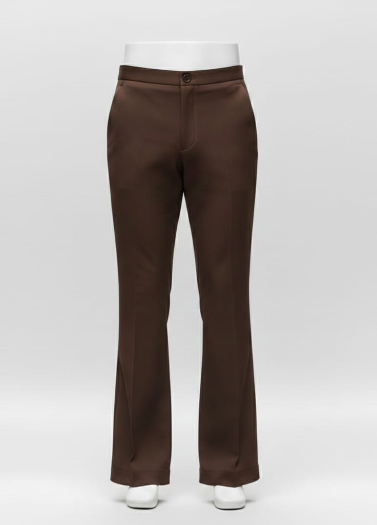 VERSACE Mystic Fern Tailored Fit Espresso Bootcut Trousers