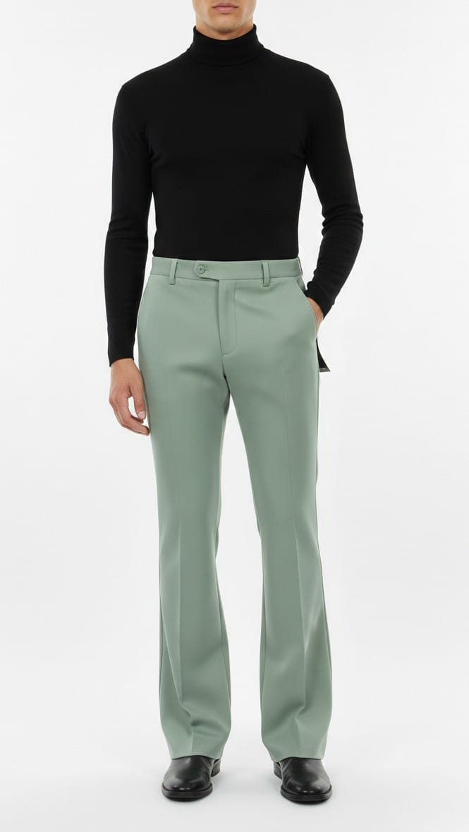 VERSACE Tranquil Moss Tailored Fit Bootcut Trousers