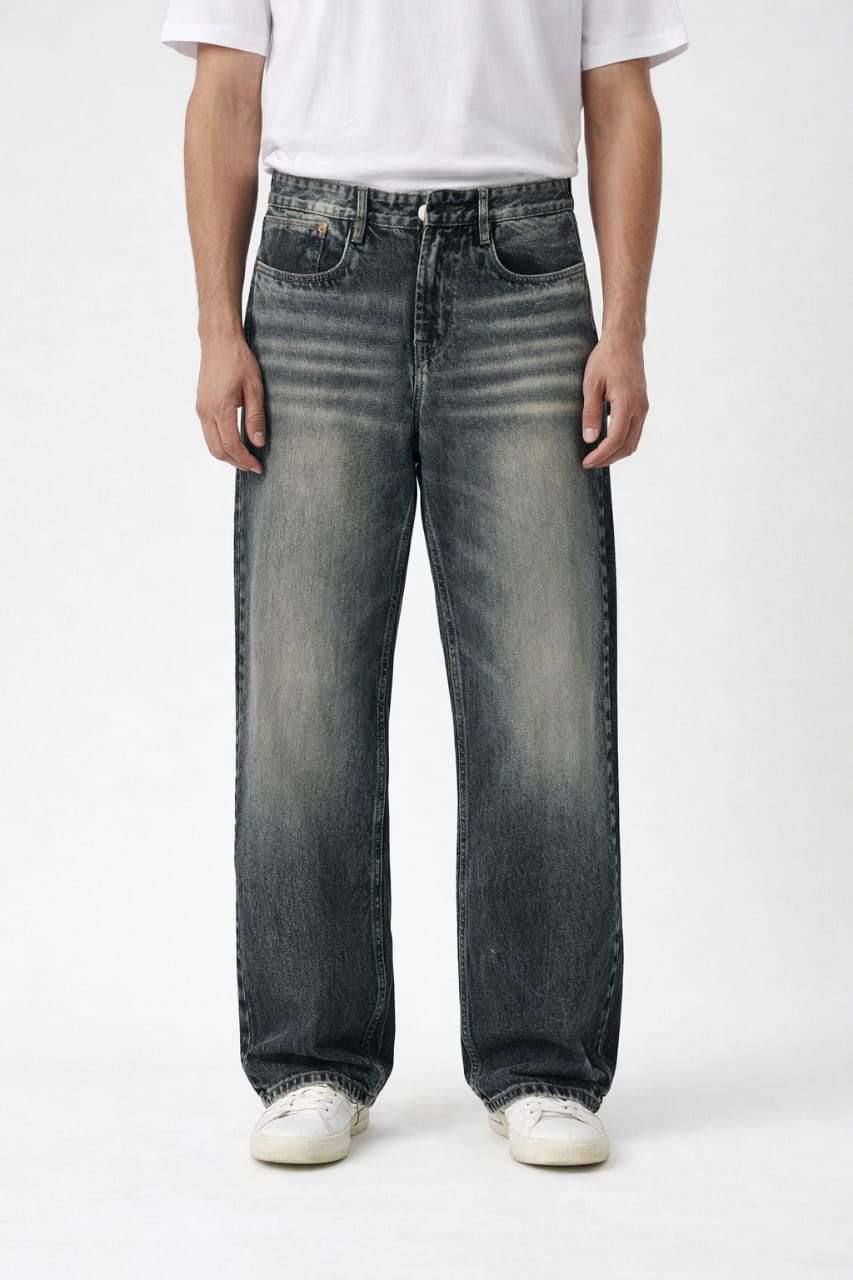 ALPHA 9 Dusk Indigo Relaxed Fit Vintage Straight Cut Jeans