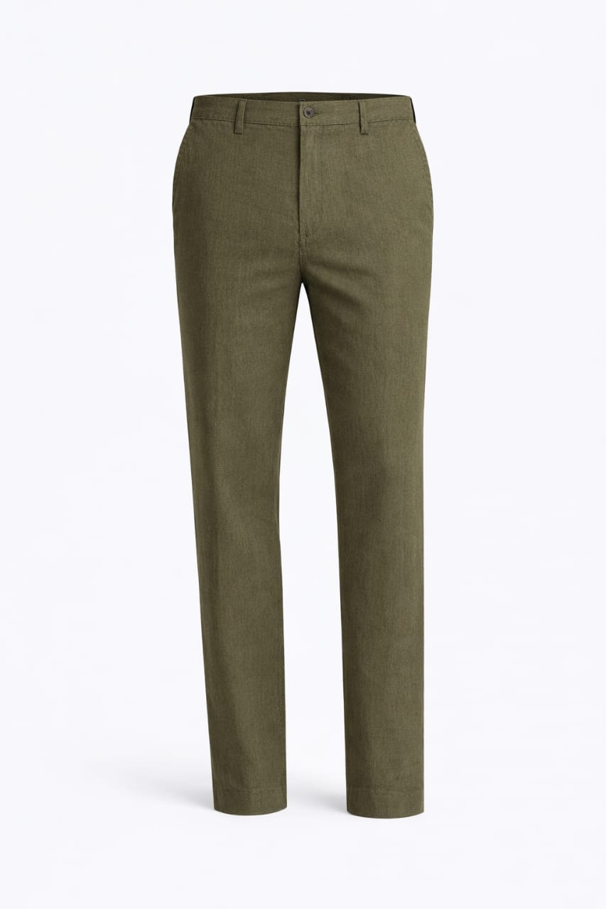 RALPH LAUREN Enchanted Sage Tailored Fit Linen Pants