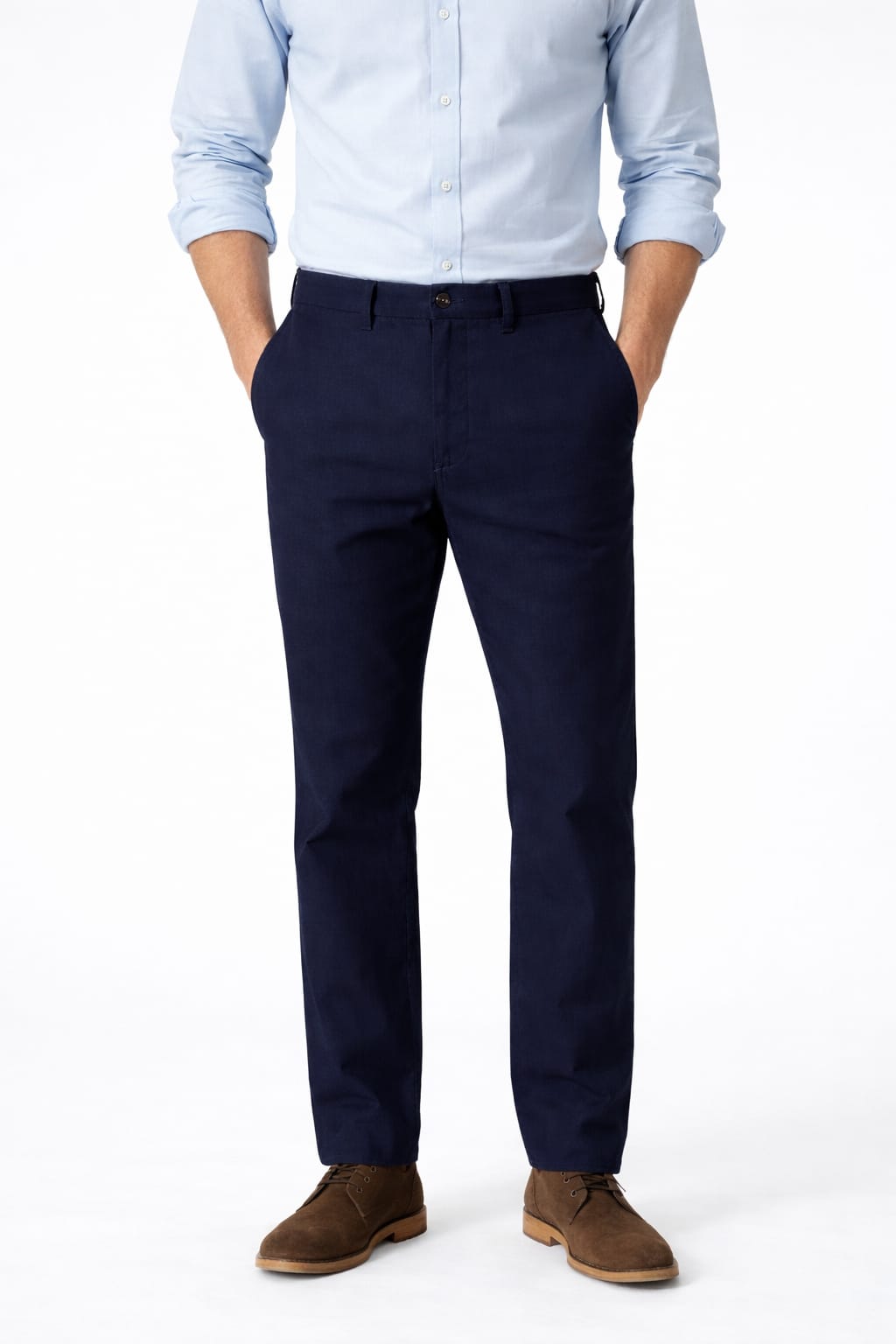 RALPH LAUREN Oceanic Teal Tailored Fit Linen Pants