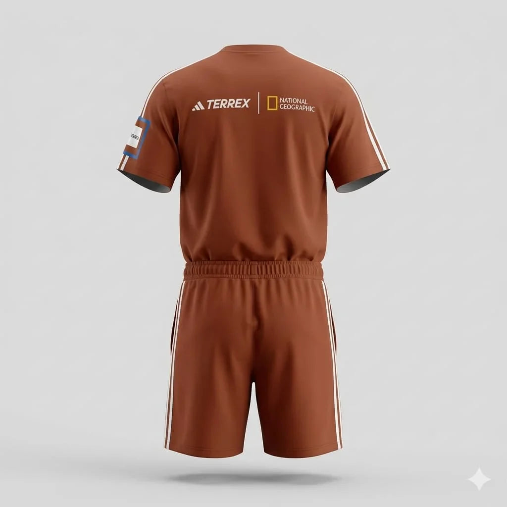 ADIDAS Terrex Relaxed Fit Mens Performance Lounge Set in Brown