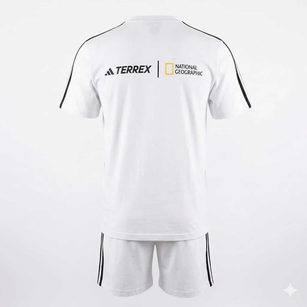 ADIDAS Terrex Relaxed Fit Mens Performance Lounge Set in White
