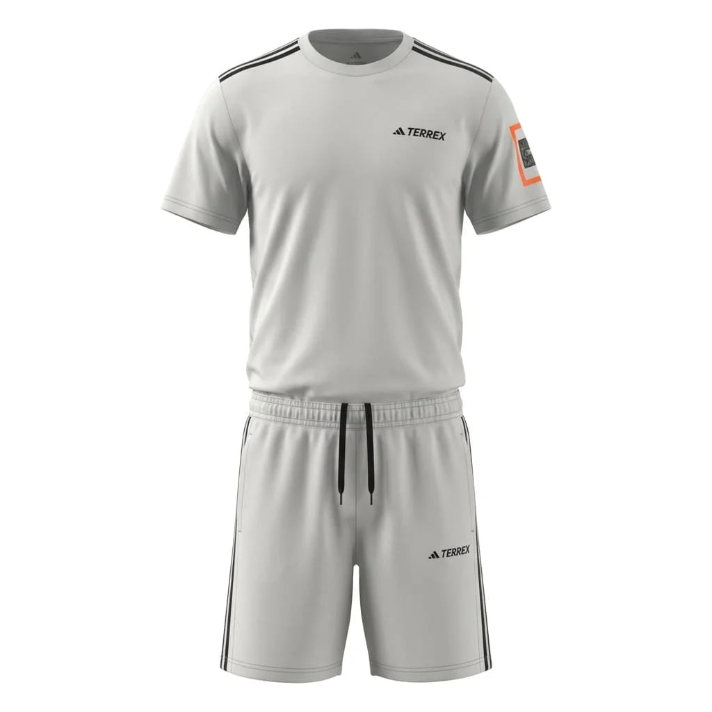 ADIDAS Terrex Relaxed Fit Mens Performance Lounge Set in Grey