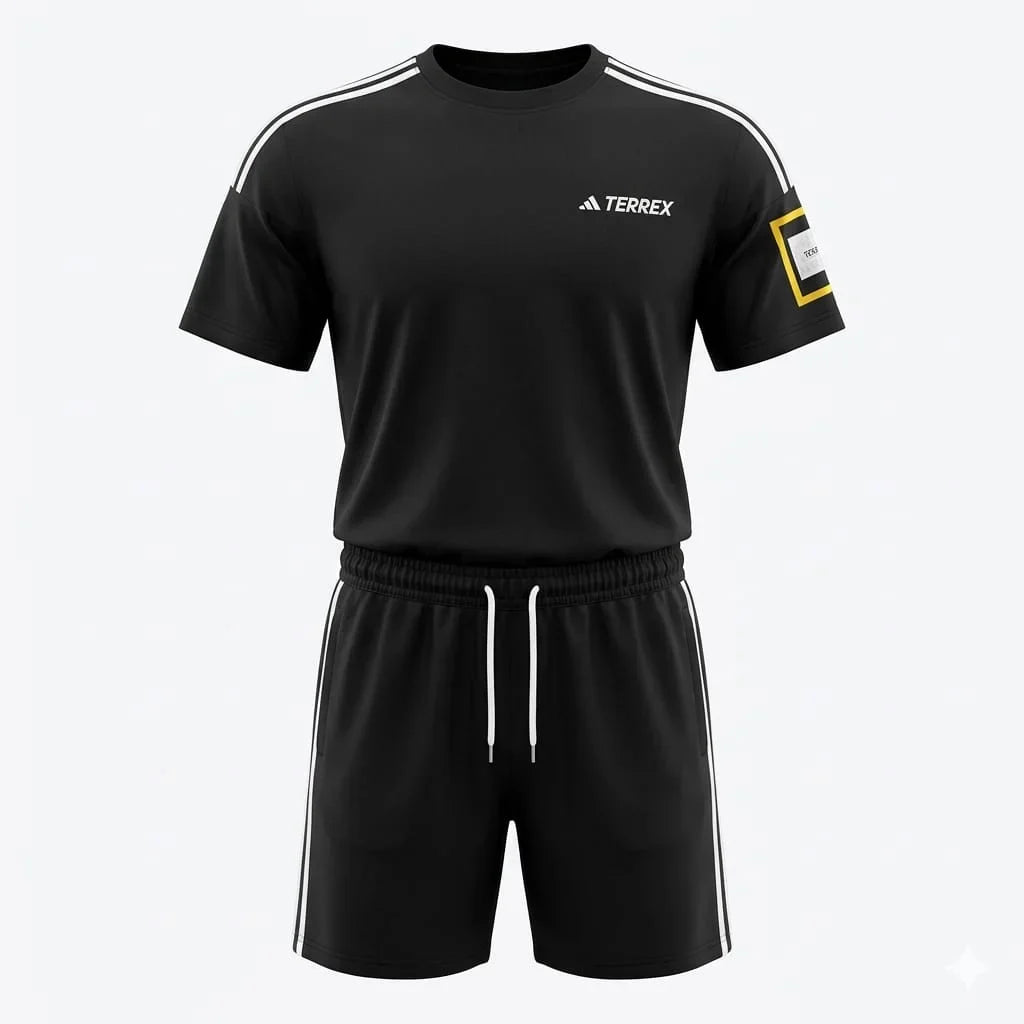 ADIDAS Terrex Relaxed Fit Mens Performance Lounge Set in Black