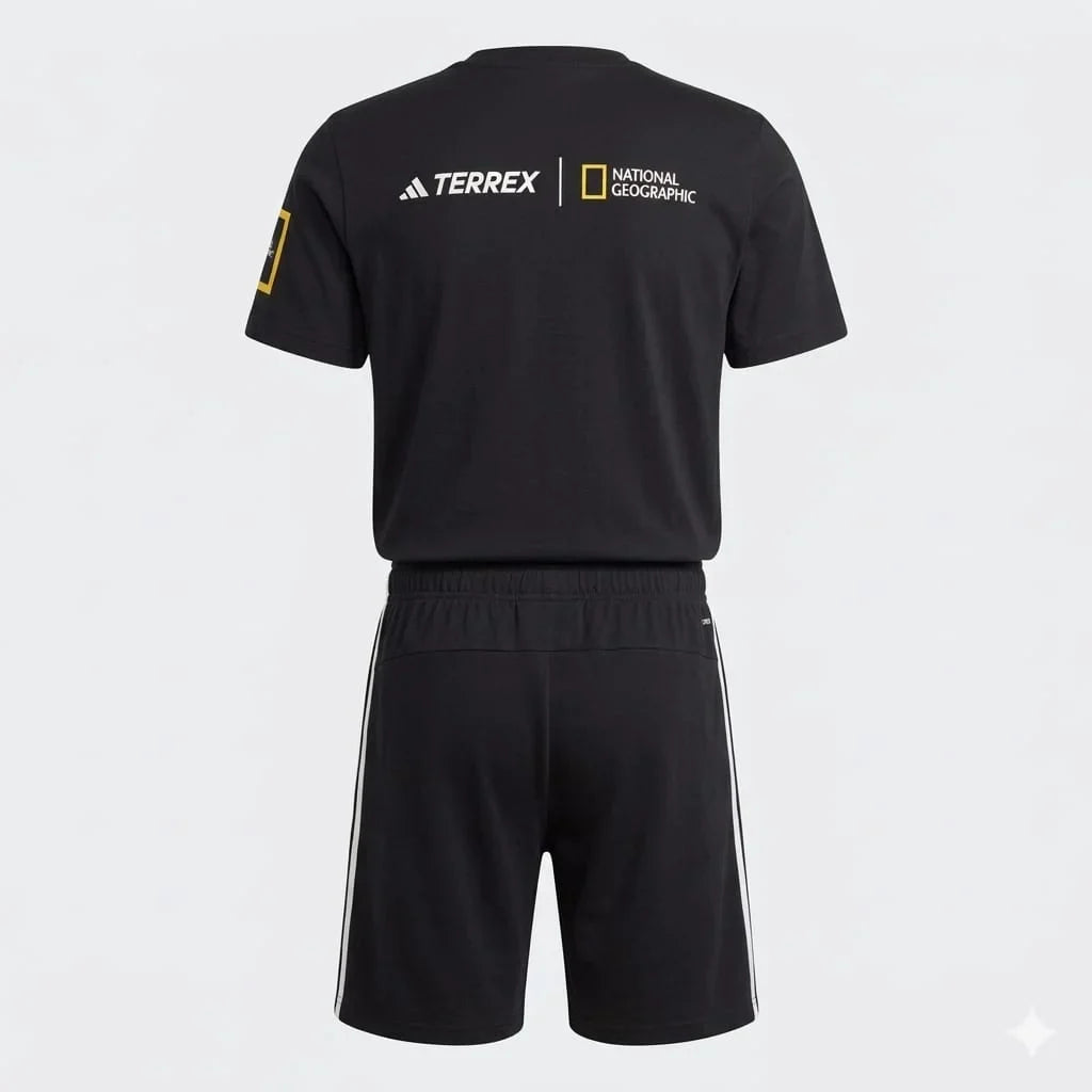 ADIDAS Terrex Relaxed Fit Mens Performance Lounge Set in Black