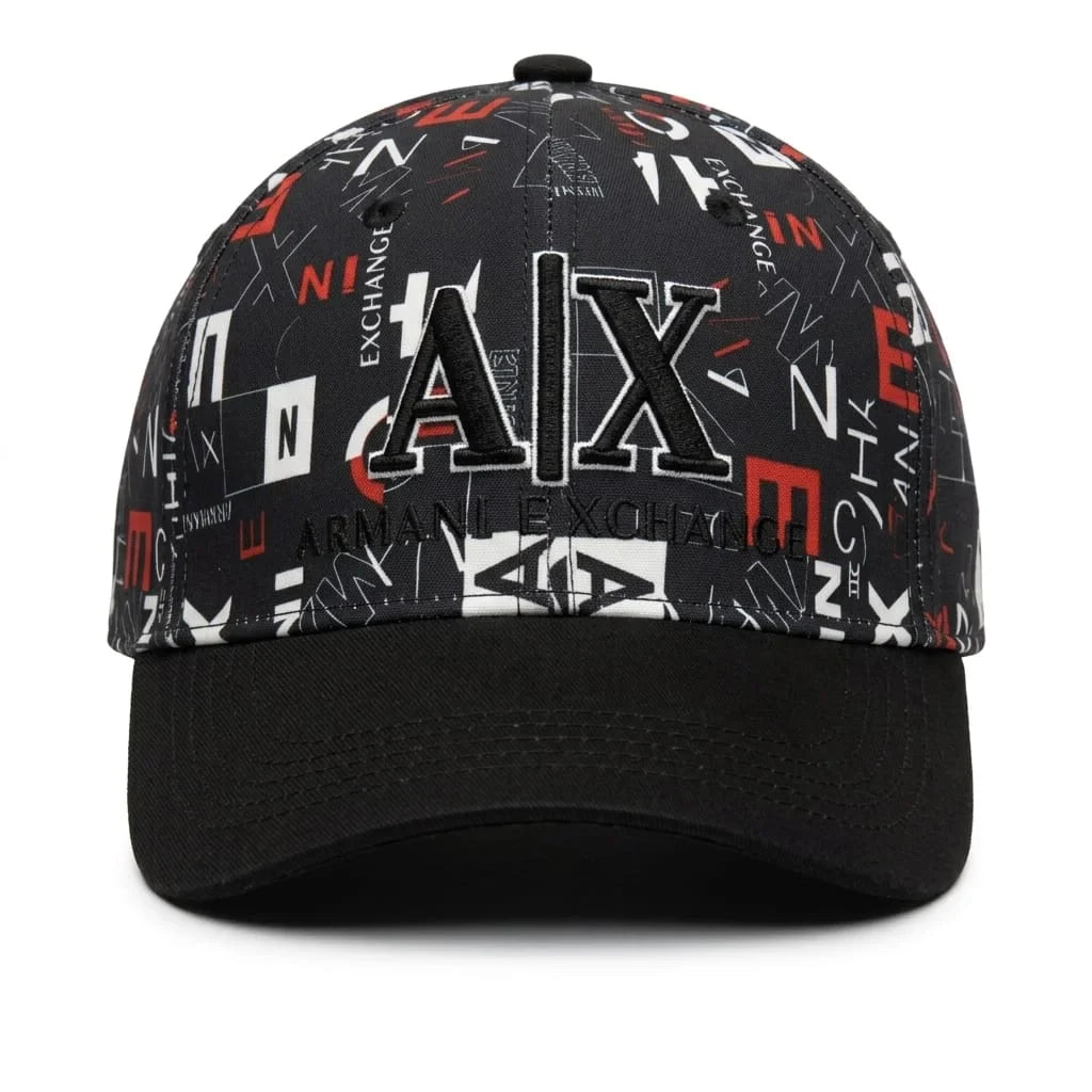 Armani Exchange All-Over Logo Print Baseball Cap