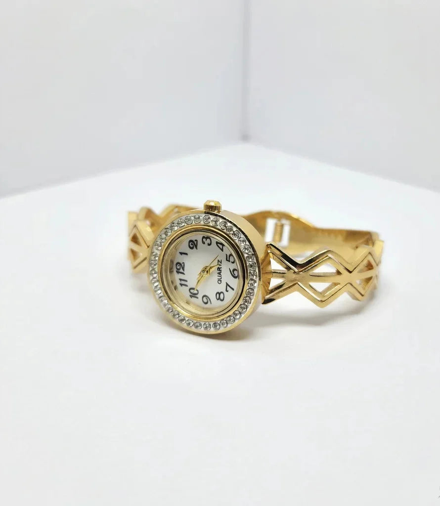 KW Elegant Quartz Bracelet Watch with Crystal Accents