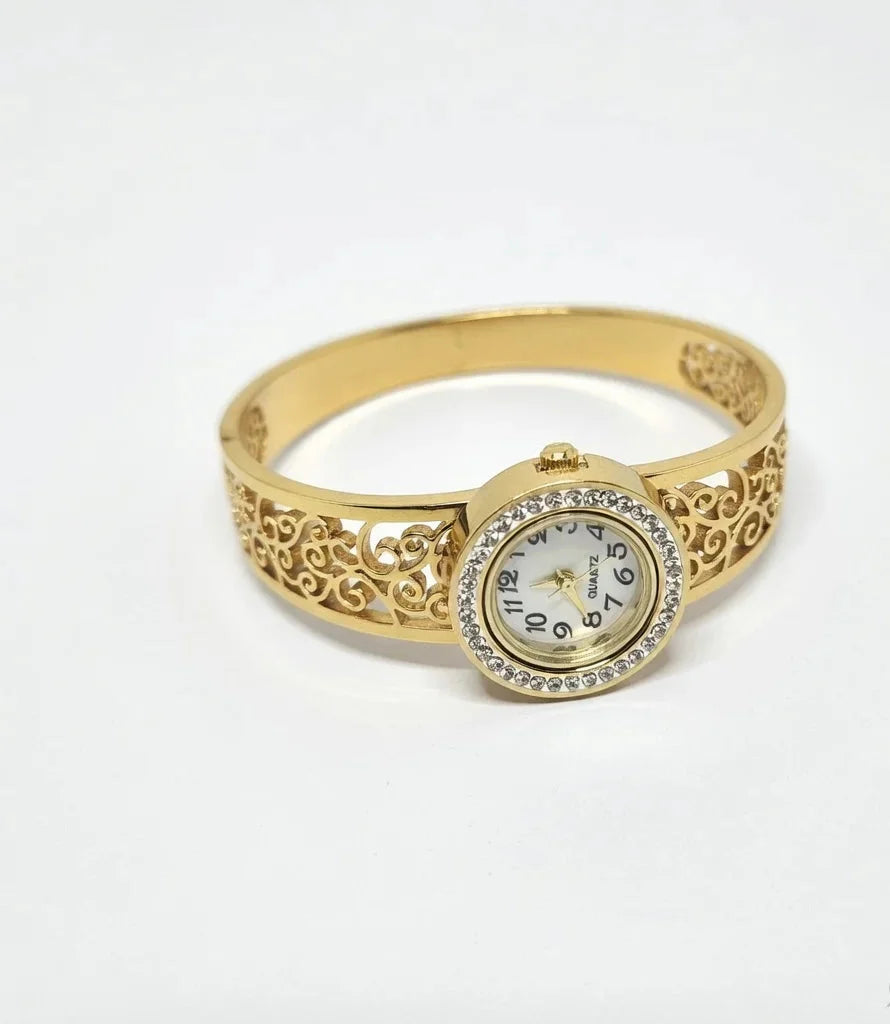 KW Elegant Gold Filigree Quartz Watch