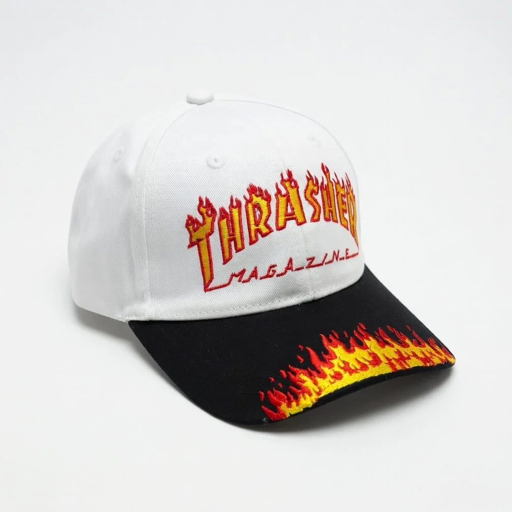 THRASHER Flame Logo Snapback Cap