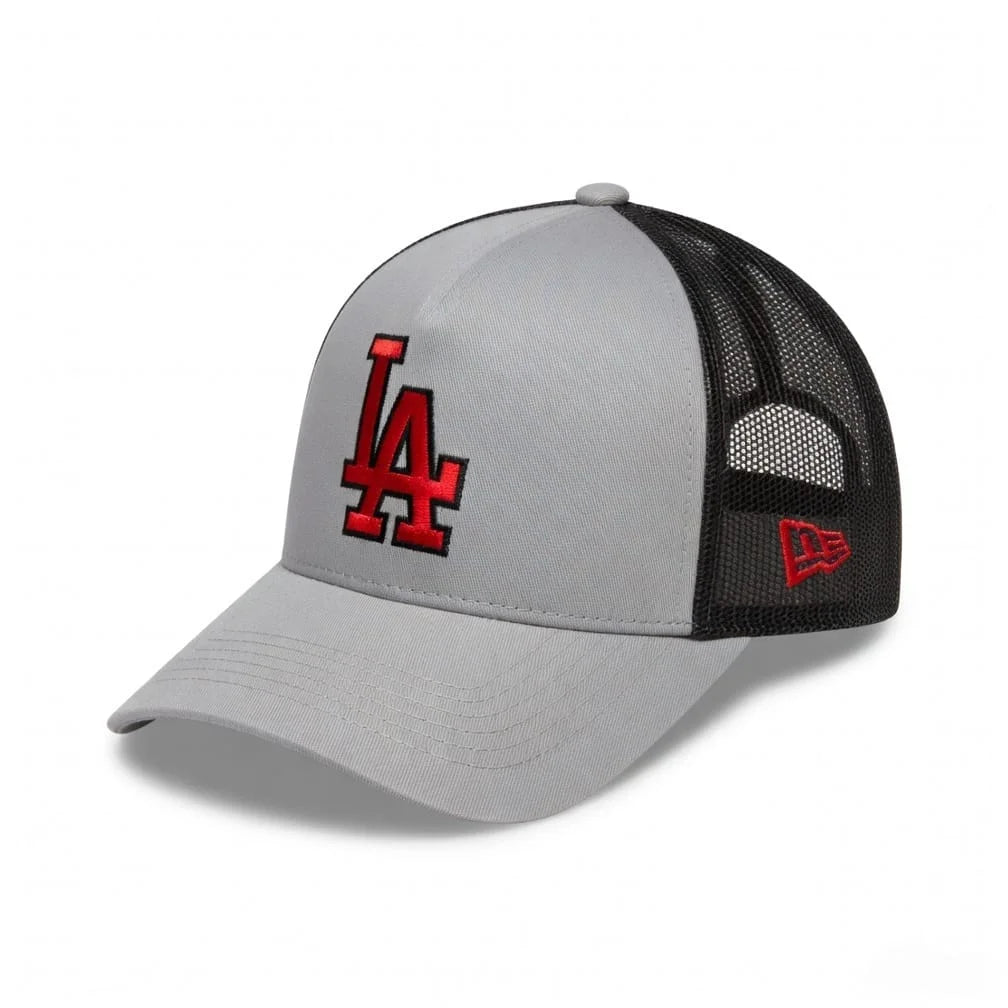 New Era LA Dodgers Gray and Black Trucker Cap