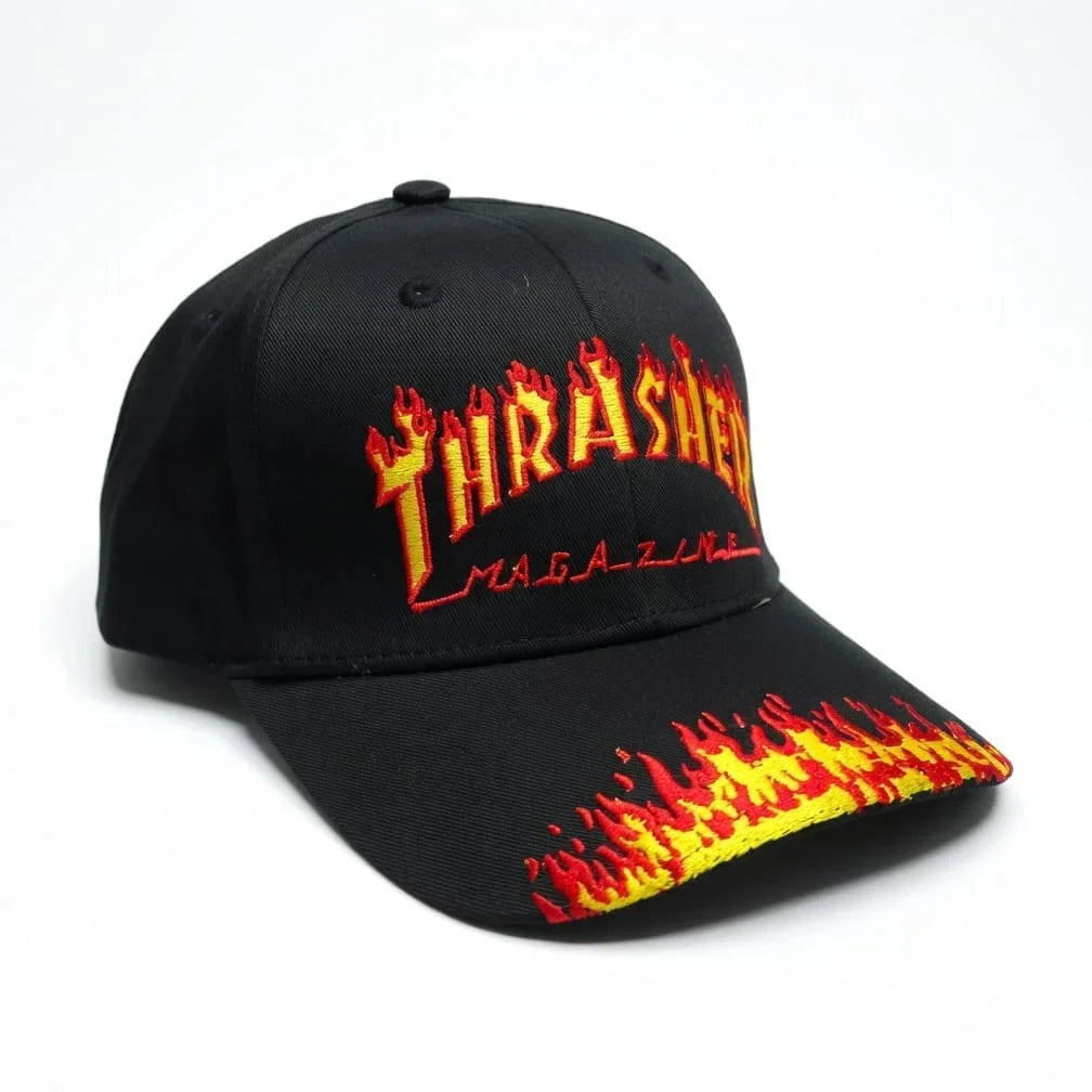 THRASHER Flame Logo Snapback Cap