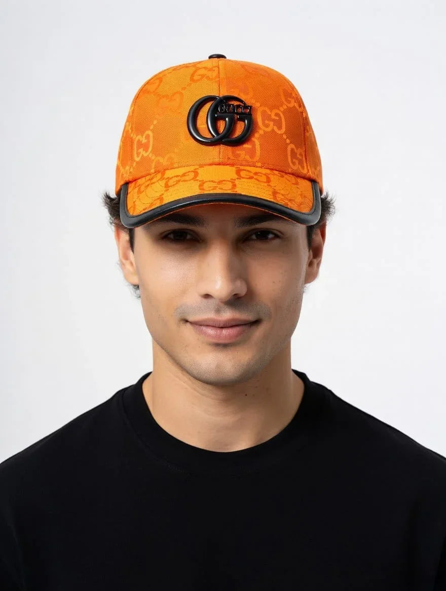 Gucci Monogram Orange Logo Cap