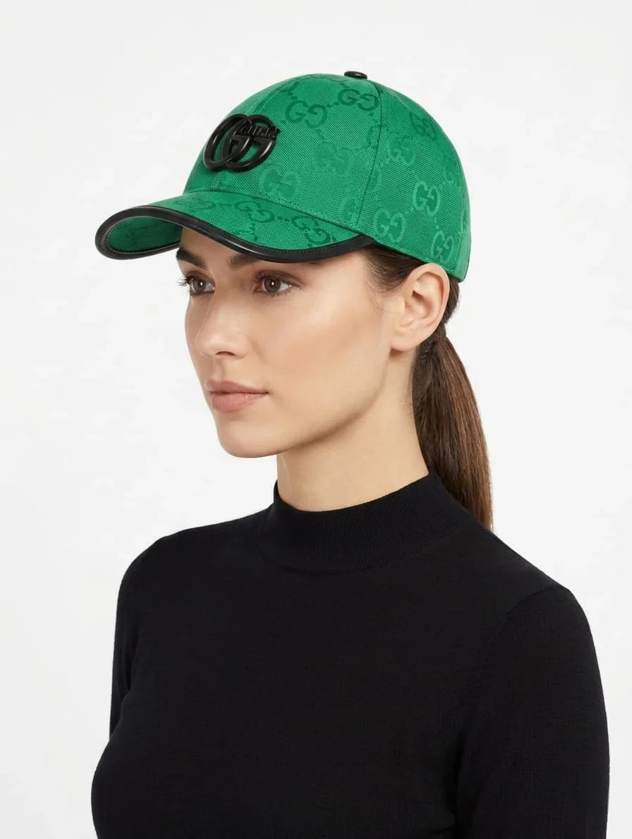 Gucci Monogram Green Baseball Cap