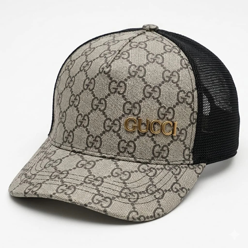 GUCCI Monogram Mesh Trucker Cap