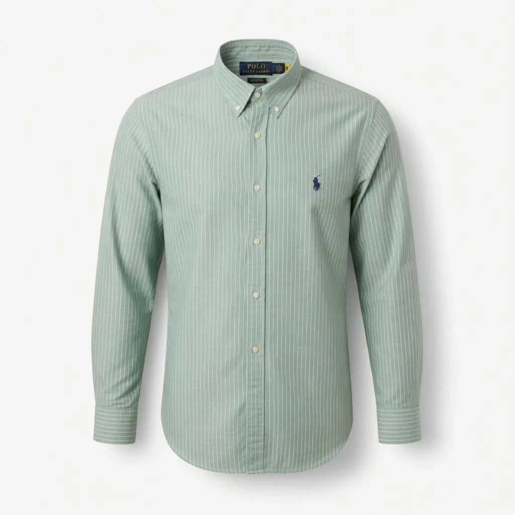 Polo Ralph Lauren Striped Button-Down Shirt in Sage Green