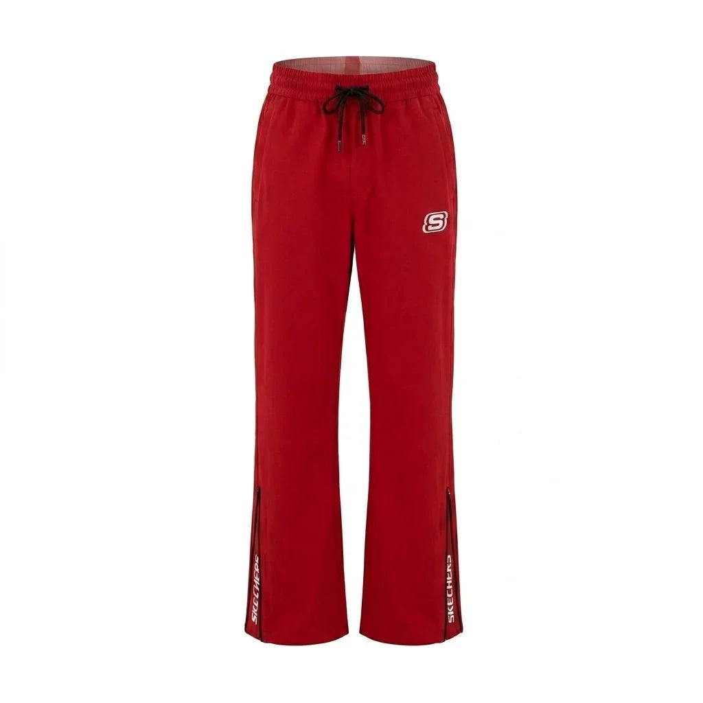 Skechers Men's Active Red Track Pants with Zipper Detail