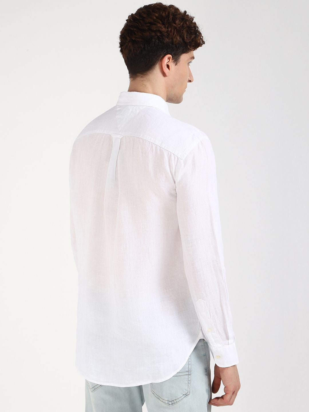 Tommy Hilfiger Breezy Linen Button-Up Shirt in Whisper White