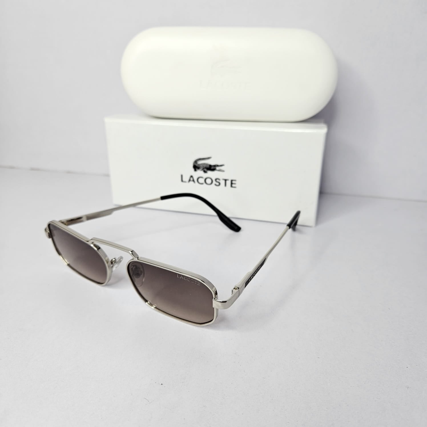 LACOSTE Urban Twilight Luxe Aviator Sunglasses with Case
