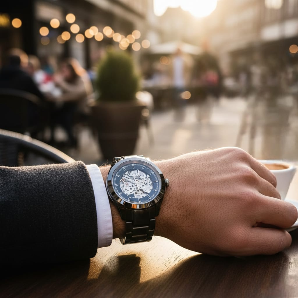 RADO Midnight Onyx Luxe Skeleton Automatic Watch