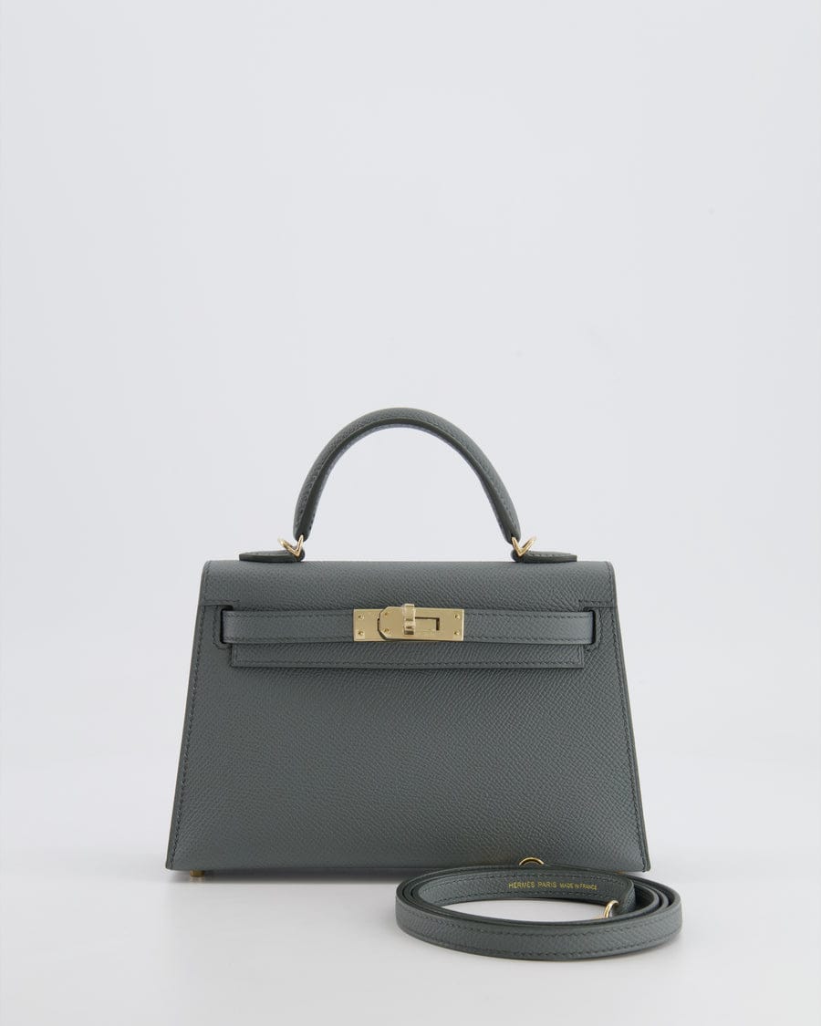 HERMÈS Birkin Serene Slate Chic Structured Leather Handbag with Detachable Strap (IMPORTED)