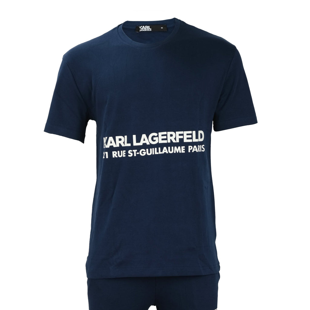 KARL LAGERFELD Midnight Navy Luxe Logo T-Shirt & Jogger Set