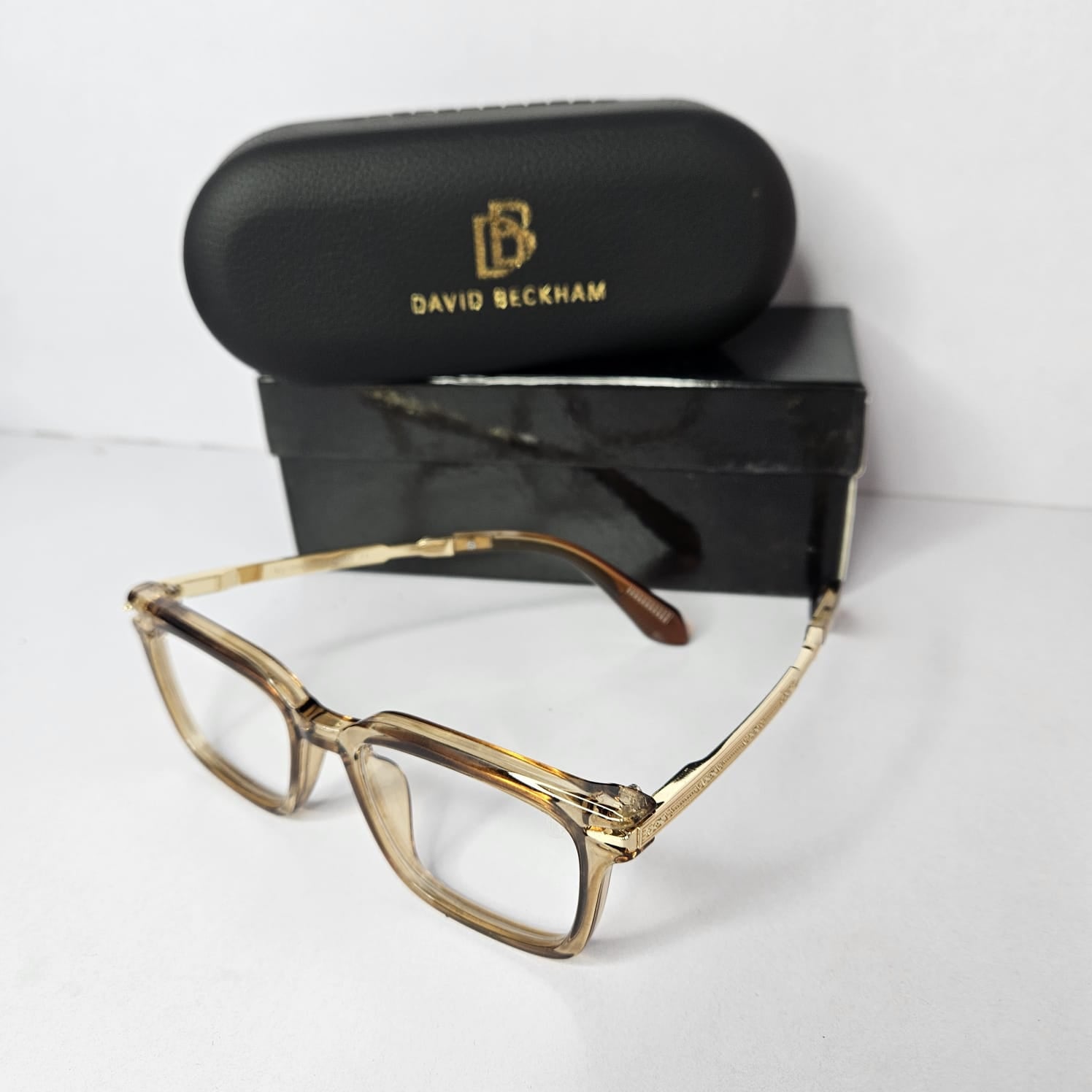 DAVID BECKHAM Amber Drift Classic Acetate Eyeglasses
