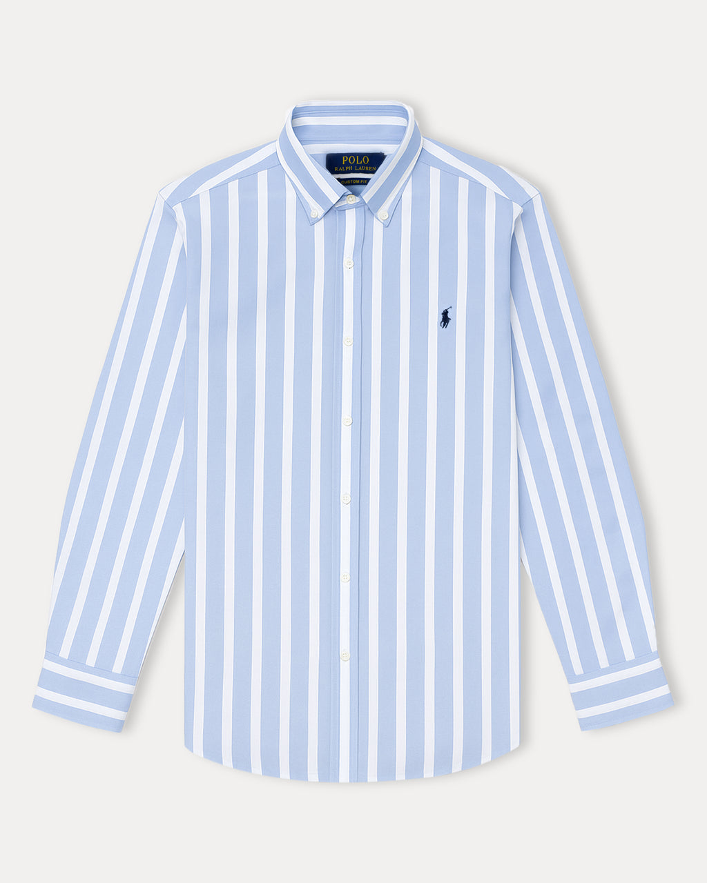 Polo Ralph Lauren Custom Fit Striped Shirt in Serene Sky Blue