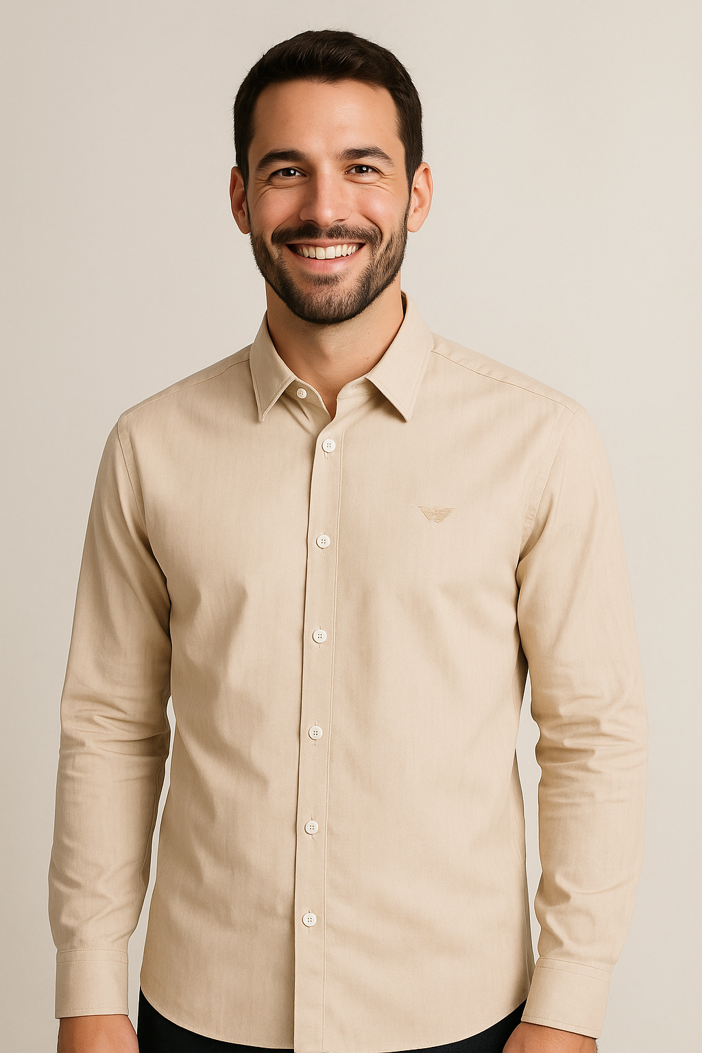 ARMANI Sand Dune Classic Fit Long Sleeve Shirt