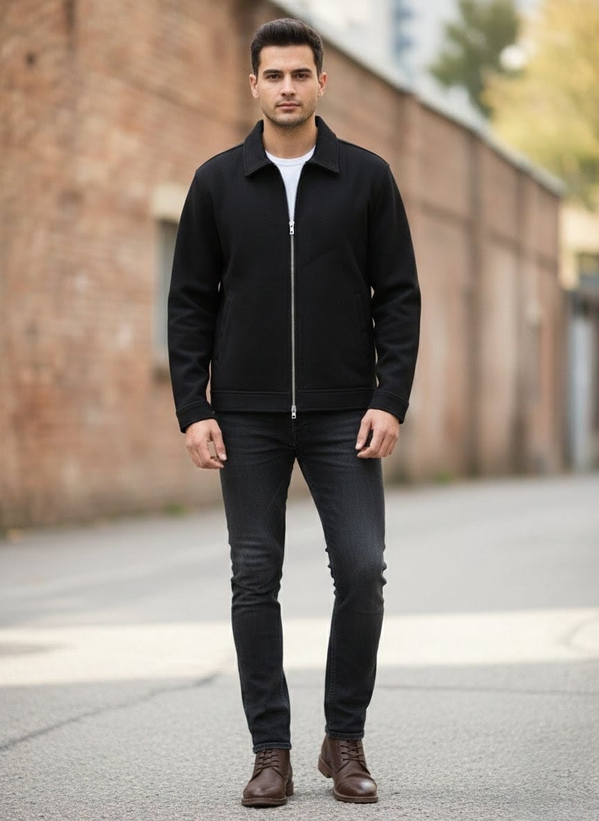 ZARA Classic Black Zip-Up Jacket