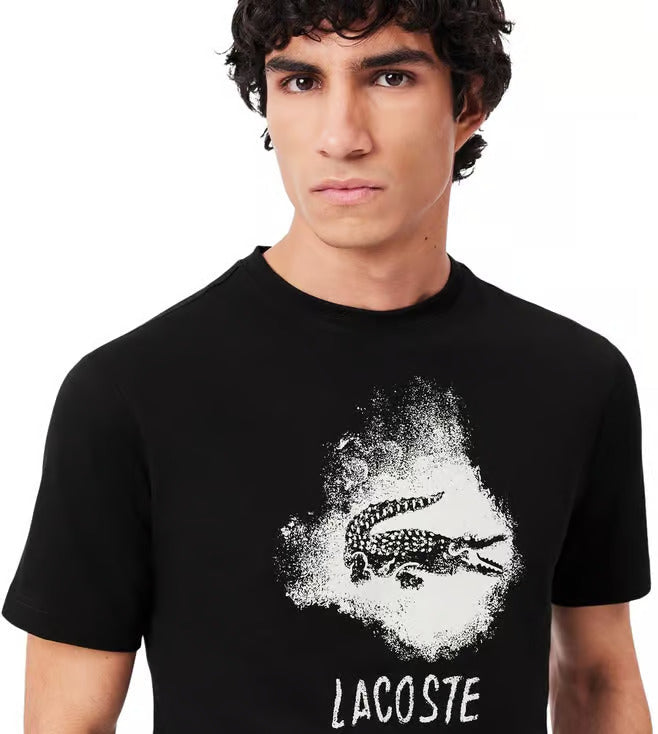 LACOSTE Midnight Noir Slim Fit Short Sleeve Graphic Tee