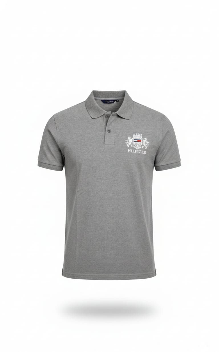 TOMMY HILFIGER Whispering Stone Tailored Fit Short Sleeve Piqué Polo