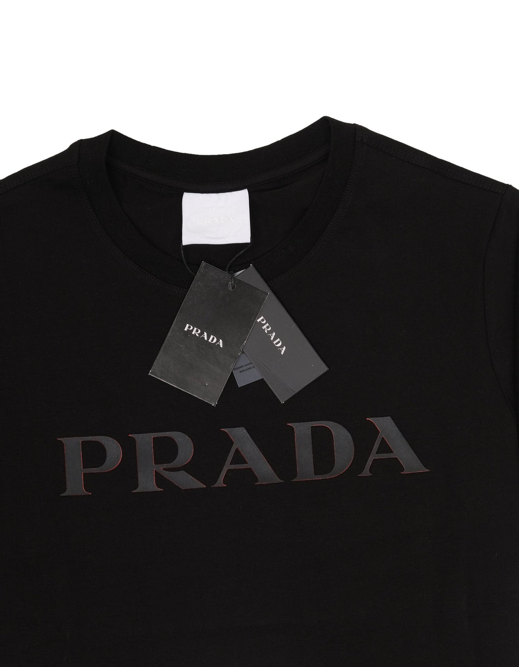 PRADA Midnight Obsidian Classic Fit Short Sleeve Cotton Tee