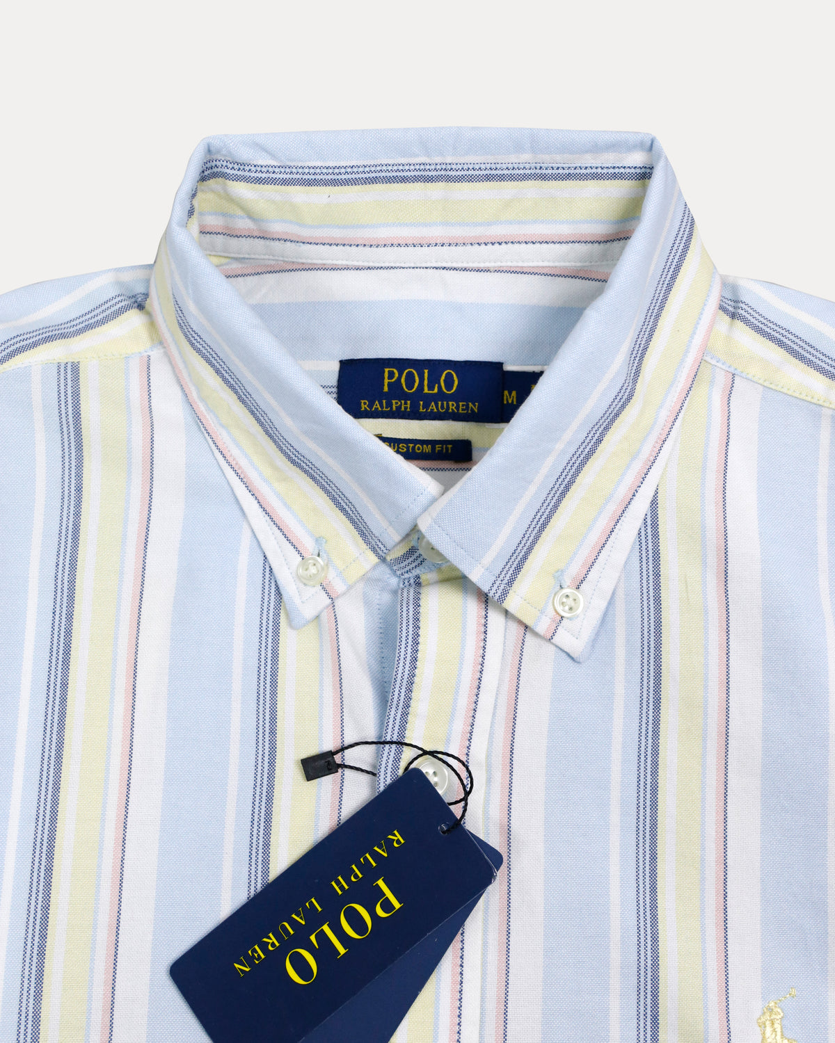 Polo Ralph Lauren Custom Fit Striped Shirt in Serene Sky Blue