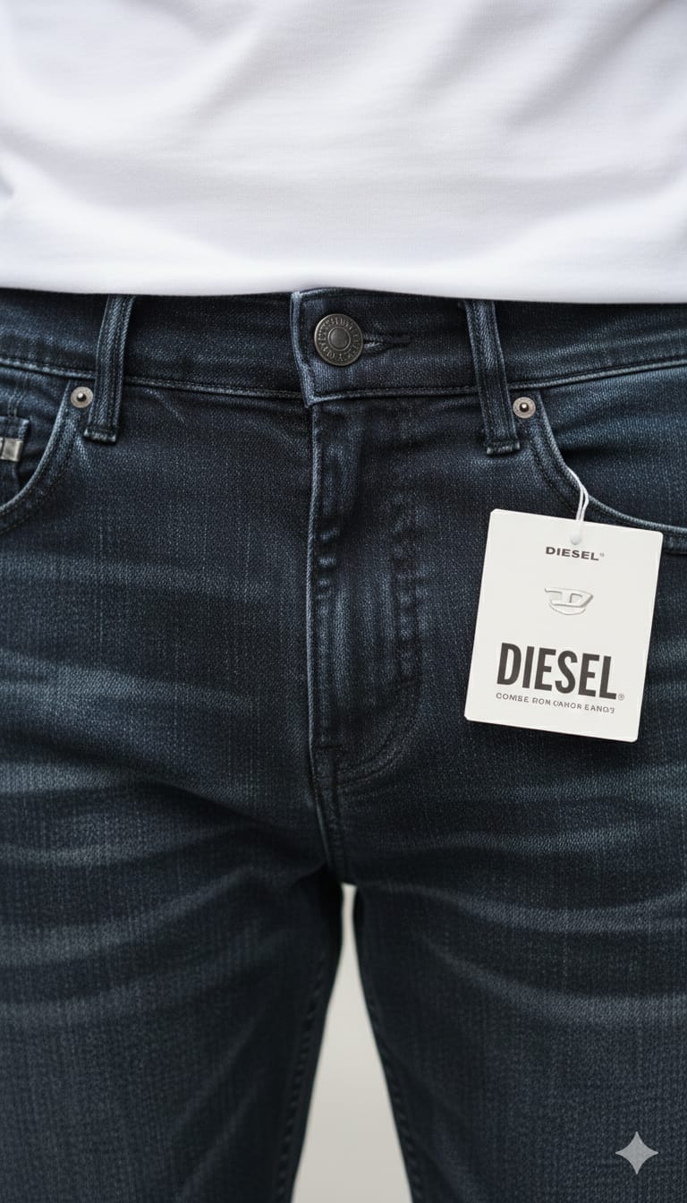 DIESEL Men's Slim Fit Dark Wash Jeans