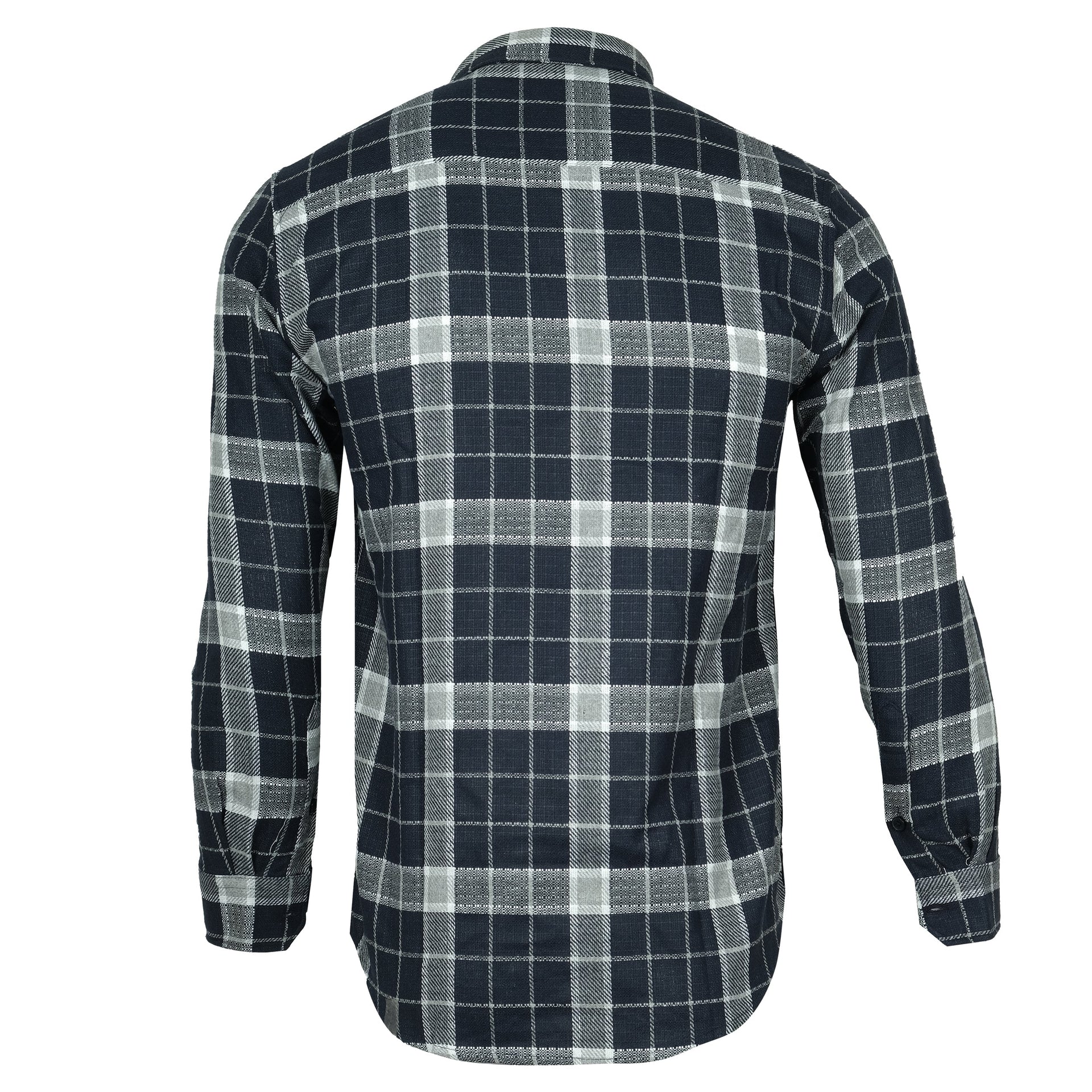 BURBERRY Midnight Slate Slim Fit Long Sleeve Flannel Shirt