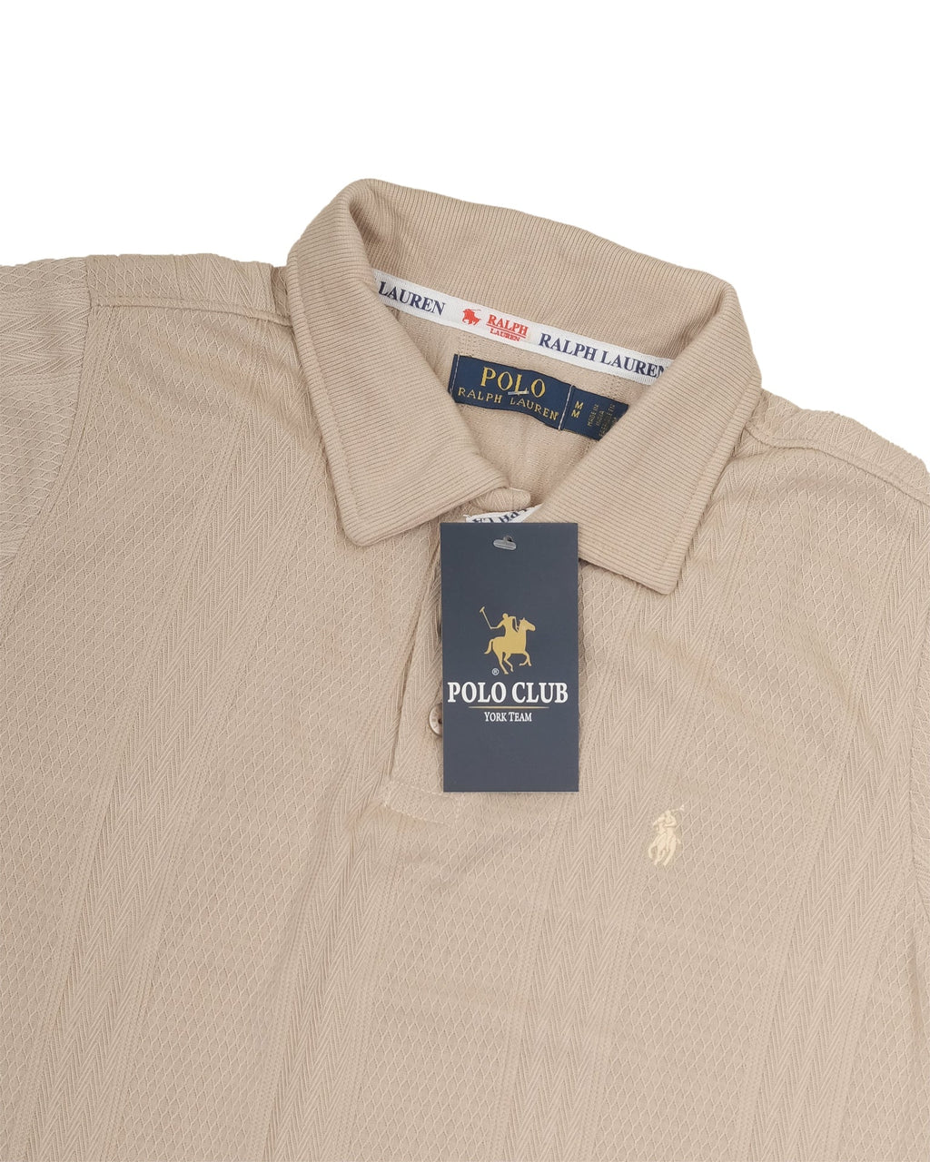 POLO RALPH LAUREN Sandy Dune Textured Cotton Short Sleeve Polo Shirt
