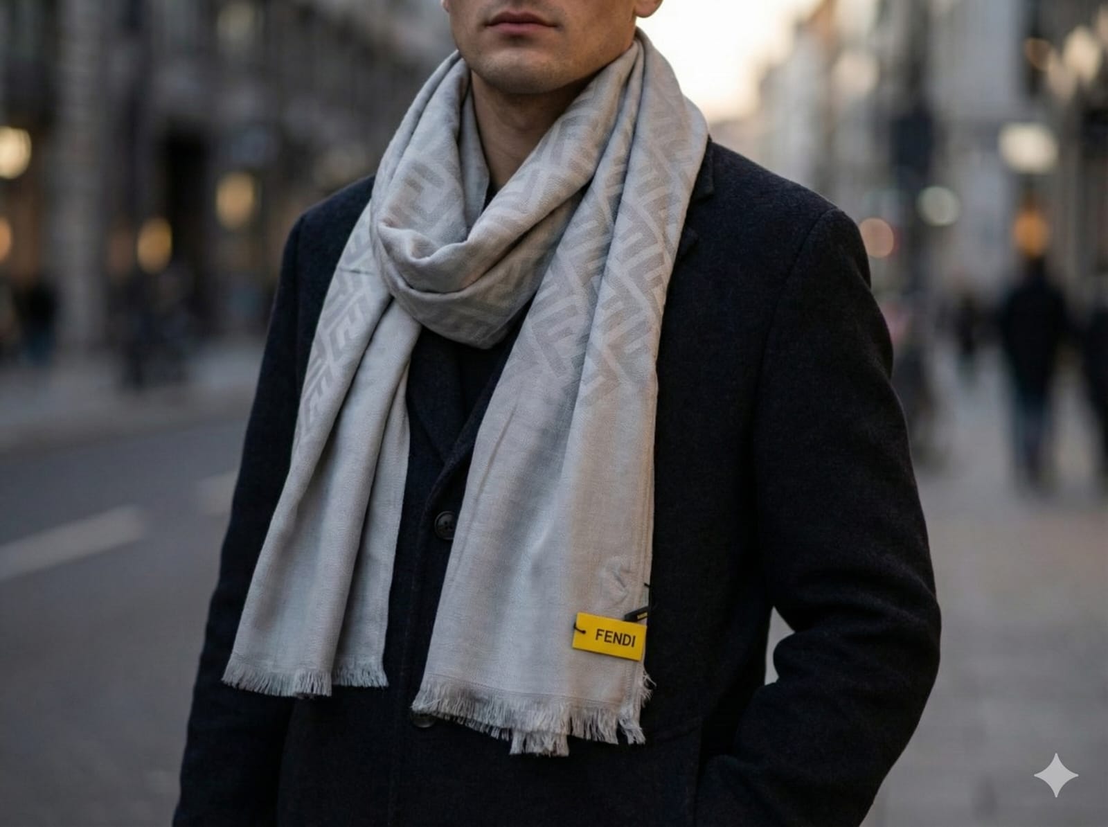 FENDI Monogrammed Cashmere Blend Scarf