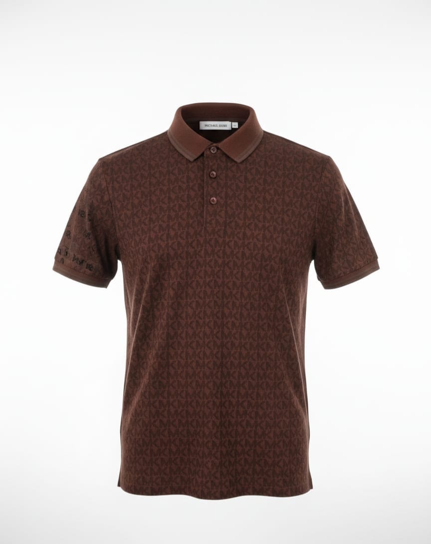 MICHAEL KORS Rustic Maple Luxe Fit Short Sleeve Polo Shirt