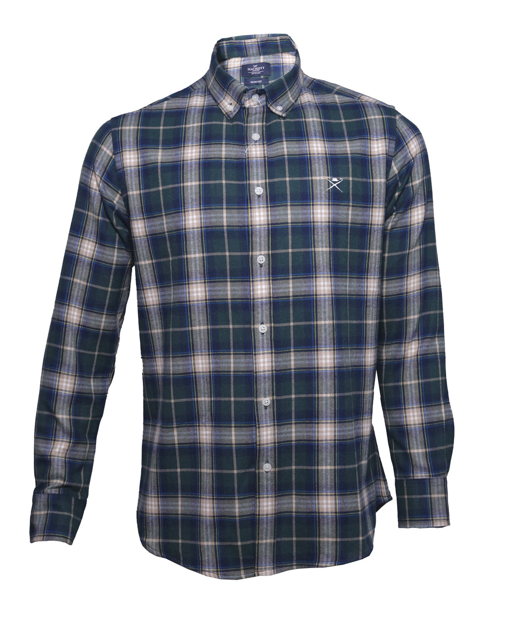 HACKETT LONDON Enchanted Forest Slim Fit Tartan Check Button-Down Shirt