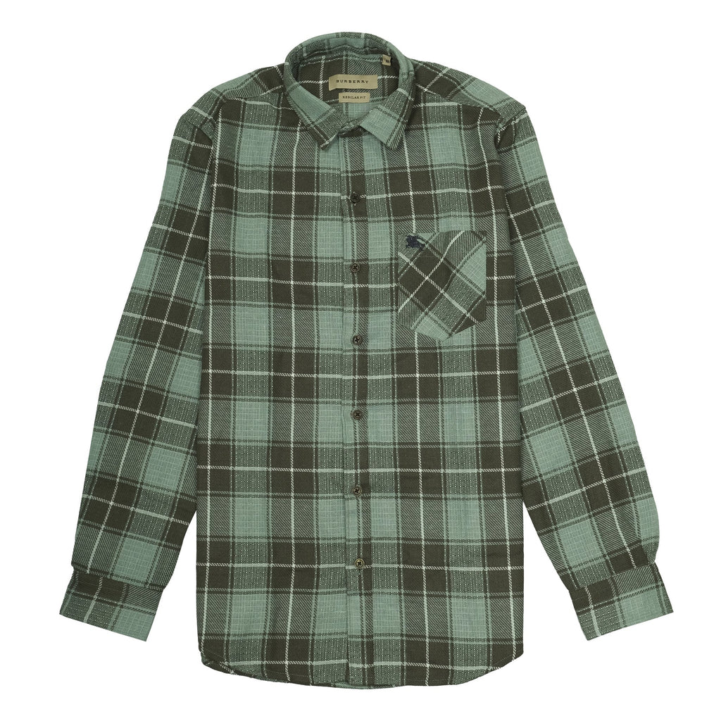 BURBERRY BRITT Ocean Breeze Check Regular Fit Long Sleeve Shirt