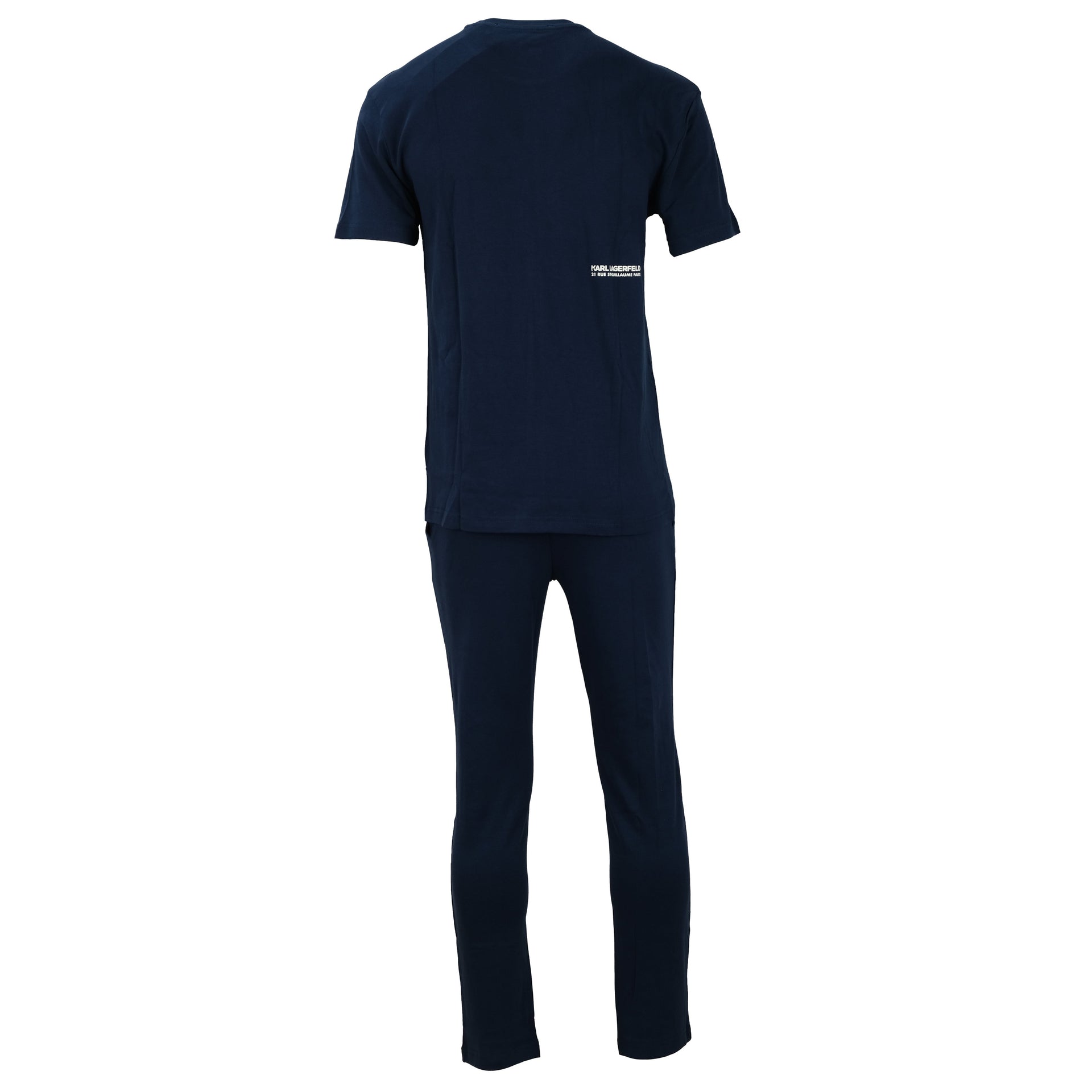KARL LAGERFELD Midnight Navy Luxe Logo T-Shirt & Jogger Set