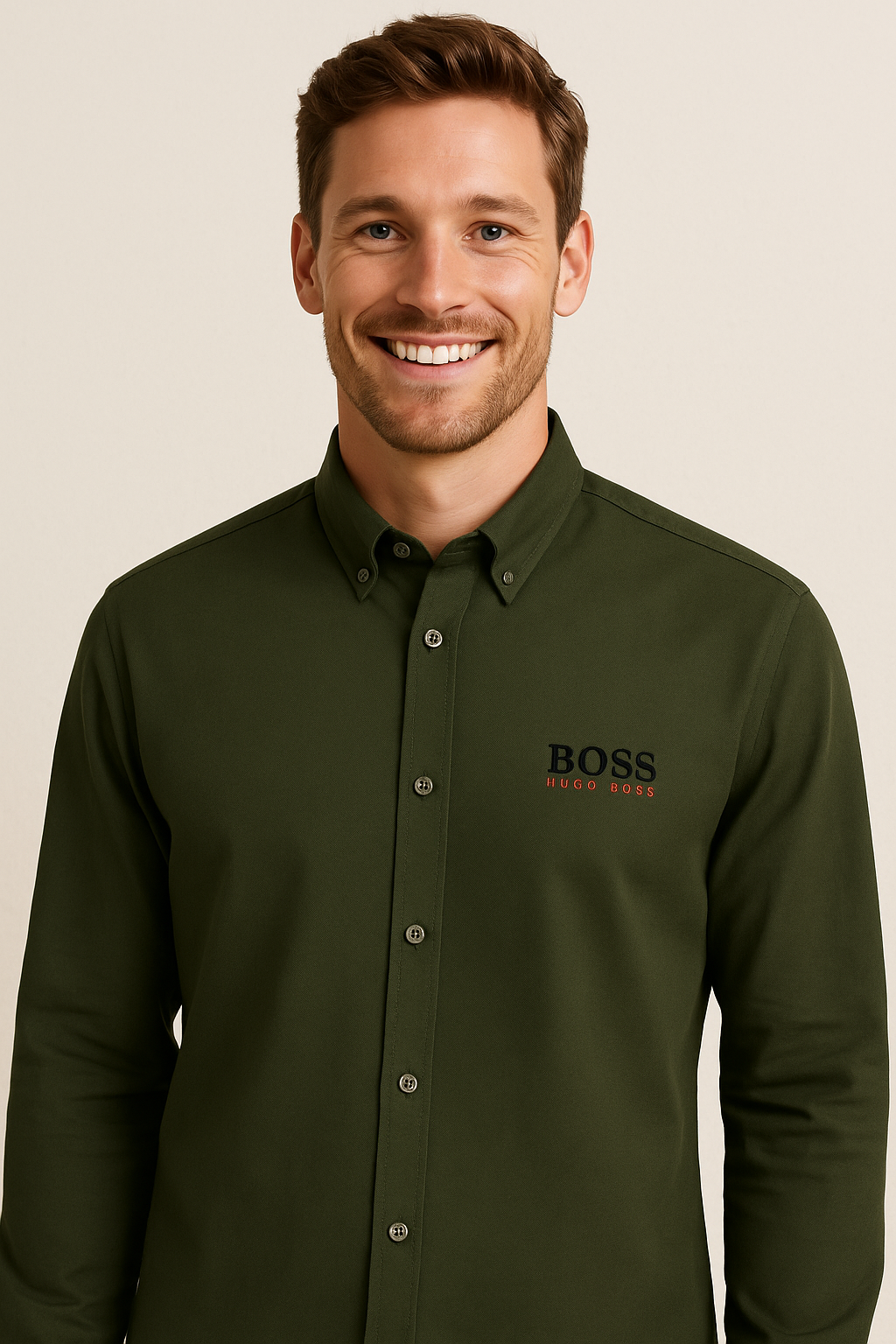HUGO BOSS Verdant Grove Tailored Fit Long Sleeve Button-Up Shirt