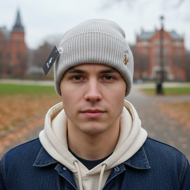 Polo Ralph Lauren Classic Knit Beanie in Light Grey