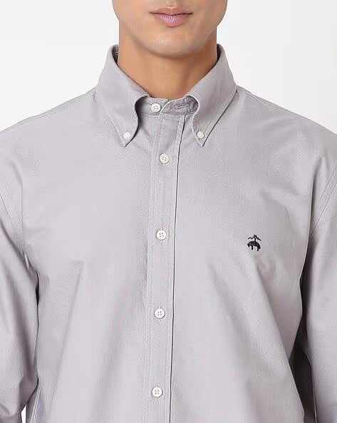 BROOKS BROTHERS Grey Oxford Shirt