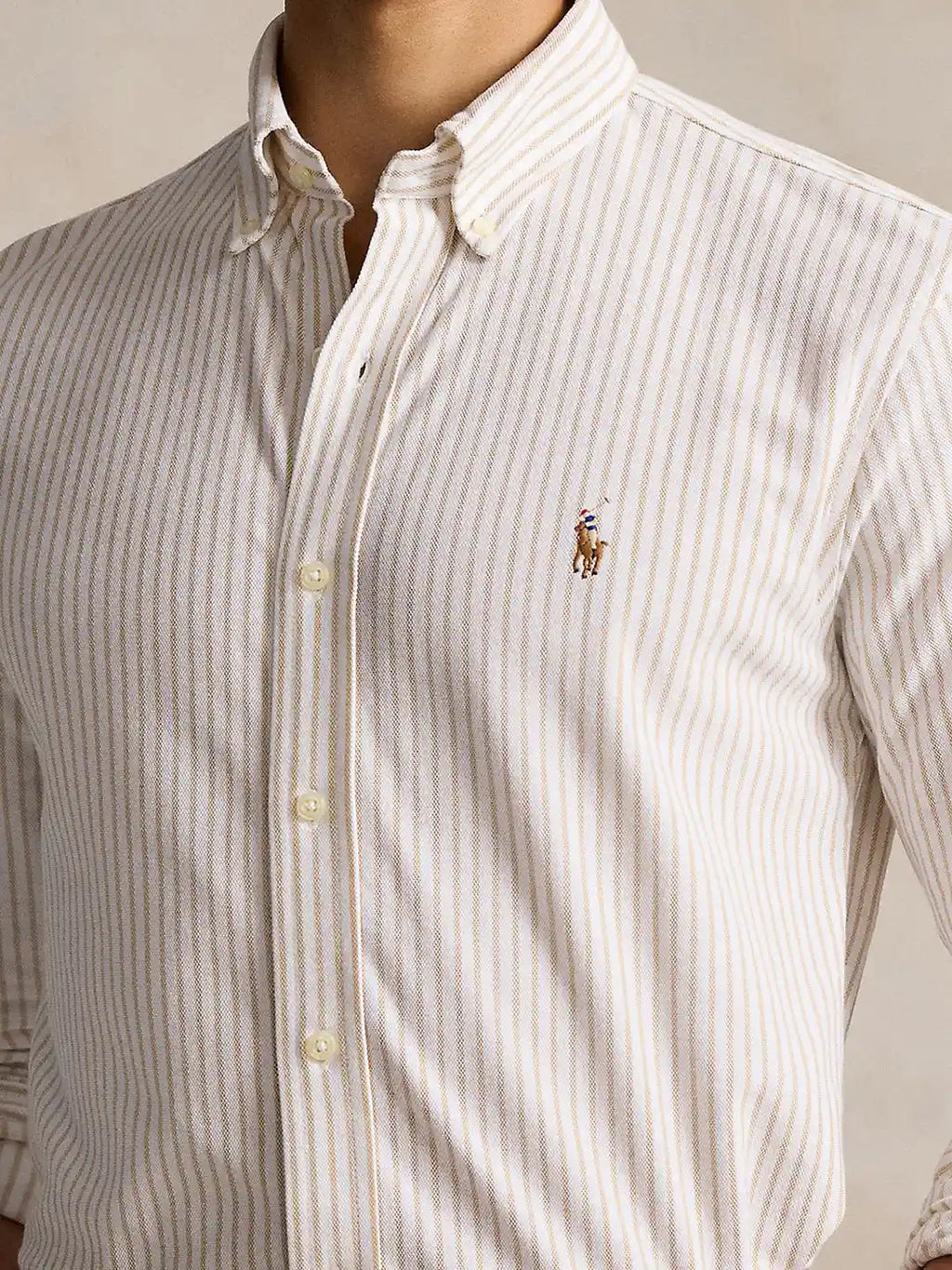 Polo Ralph Lauren Striped Elegance Shirt in Soft Cream