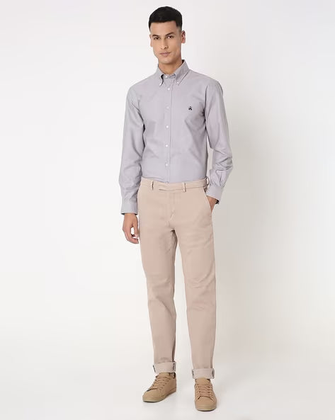 BROOKS BROTHERS Grey Oxford Shirt