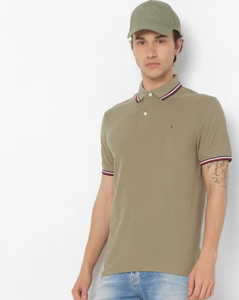 TOMMY HILFIGER Enchanted Olive Classic Fit Piqu�� Polo Shirt