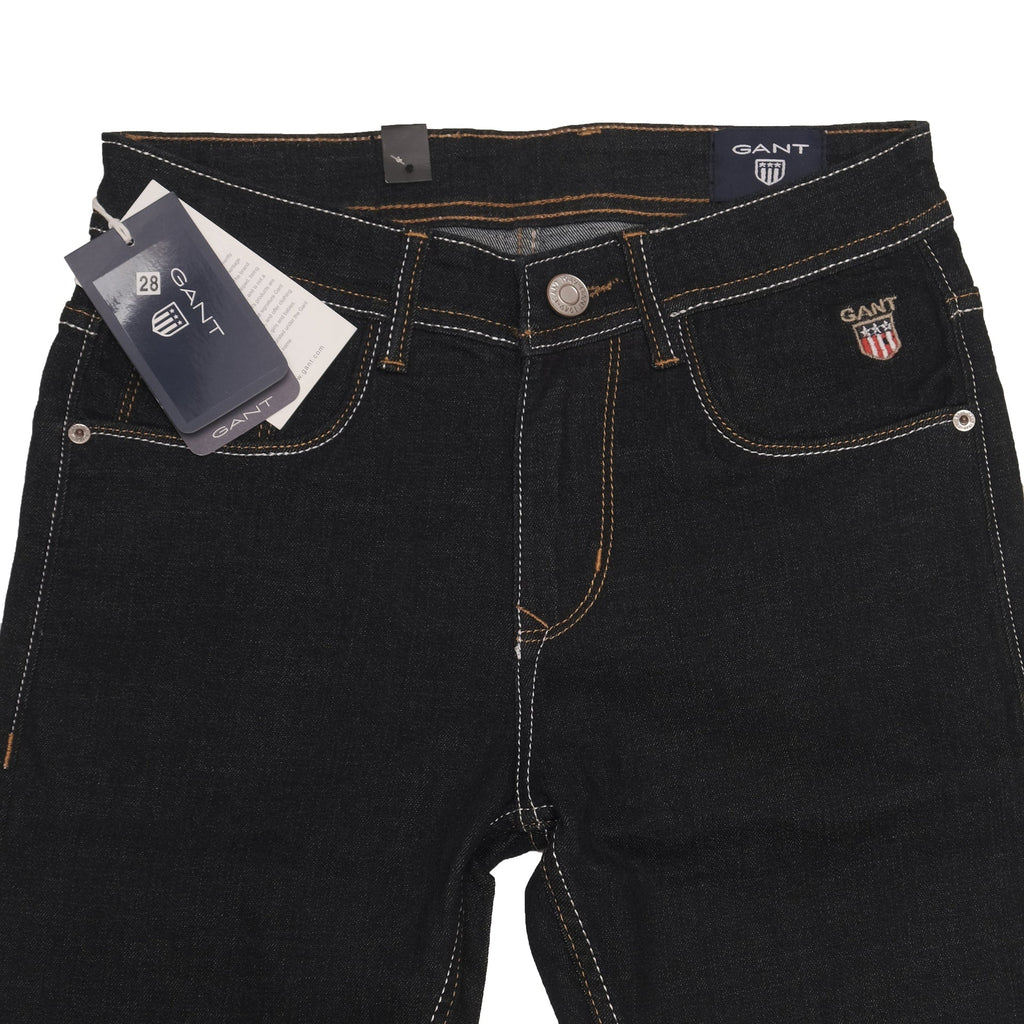 GANT Midnight Onyx Slim Fit Denim Jeans with Contrast Stitching